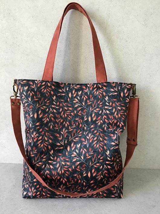 torby na ramię Duża torba na ramię - print listeczki