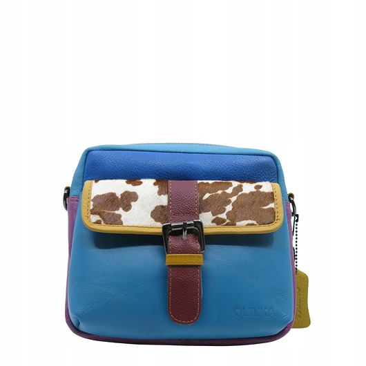 torby na ramię Torebka listonoszka unikatowa skórzana skóra naturalna pojemna OLIVKA