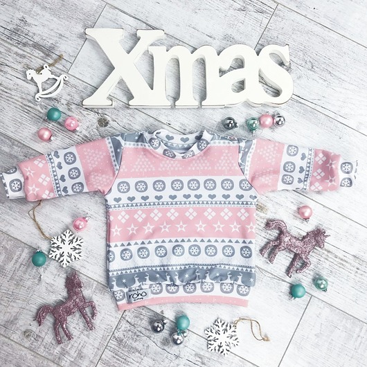 Bluza dziecięca NORDIC PRINT IN PINK roho clothing