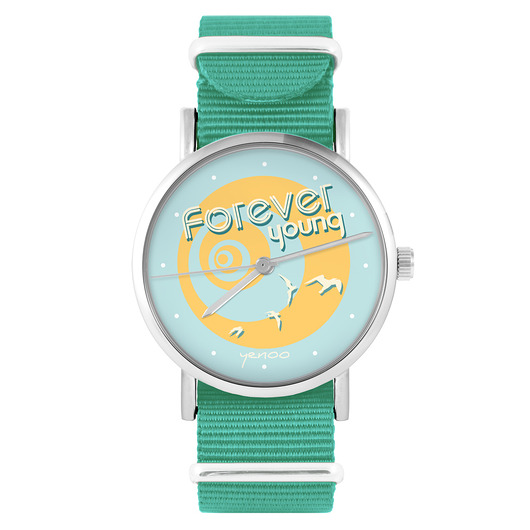 zegarki unisex Zegarek -  Forever young - turkusowy, nylonowy