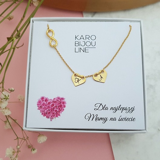 Pozłacany, personalizowany naszyjnik KaroBijouLine