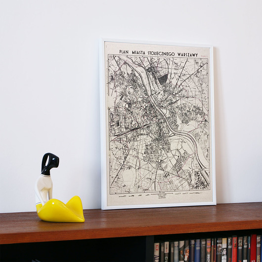 WYDRUK NA TEKTURZE 30X40 cm WARSZAWA 1935 PLAN 777 Tshirts