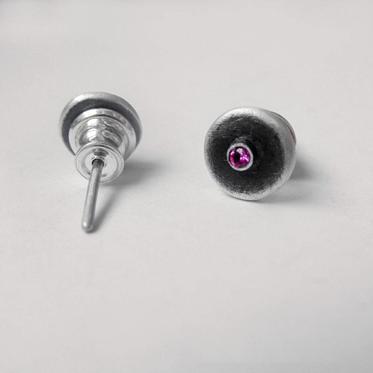 kolczyki z kamieniami Kolczyki OKRĄG