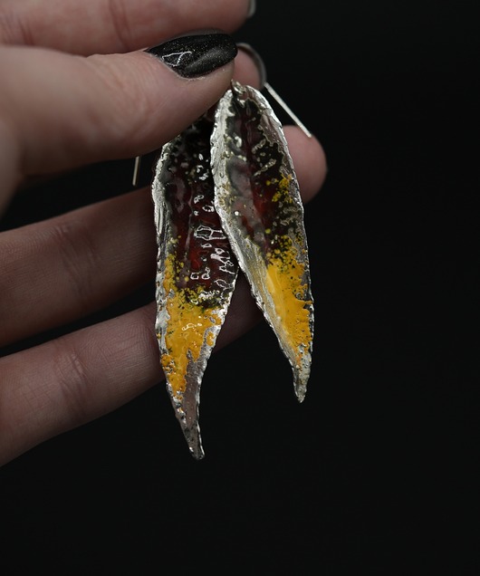 kolczyki srebrne Kolczyki srebrne Alchemia Lasu