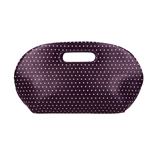 torebki do ręki Torebka skórzana fioletowa DOTTY marki Bolsa