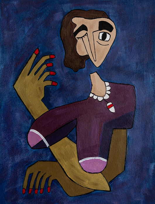 obrazy ORYGINAŁ 40 x 30 cm - Dama 5