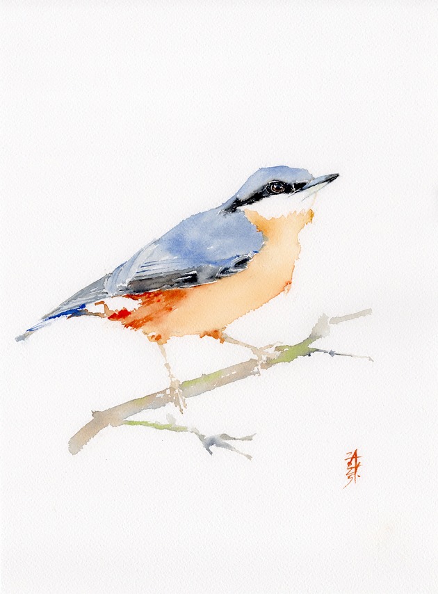 obrazy Oryginalna akwarela. Kowalik