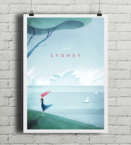 Sydney - vintage plakat A3 minimalmill