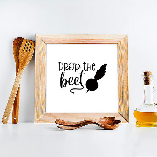 Plakat kuchenny DROP THE BEET Kwadratowy trochę na ścianę