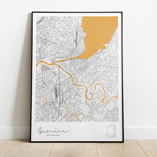 Plakat Miasta Świata - Genewa Peszkowski Graphic