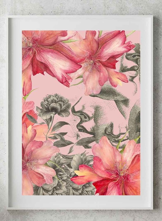 plakaty Plakat Collage Kwiaty zjadam na śniadanie