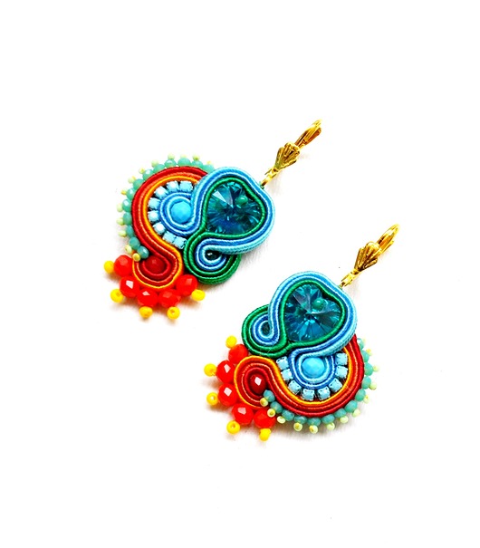 kolczyki soutache Sutaszowe kolczyki PUEBLA