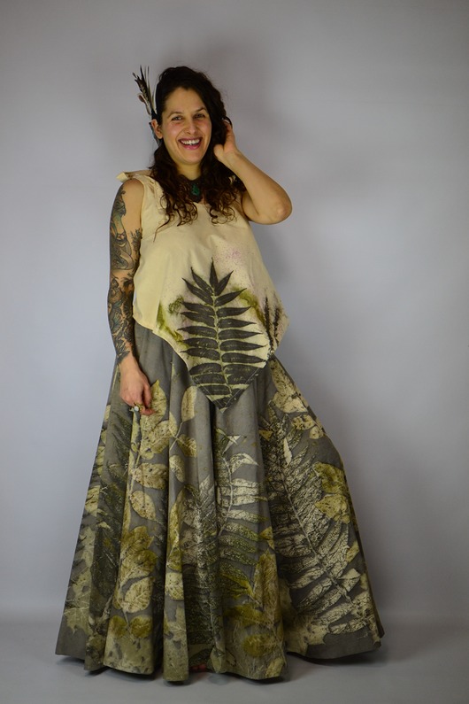 spódnice maxi Barwiona Roślinami Spódnica "Zaufanie"