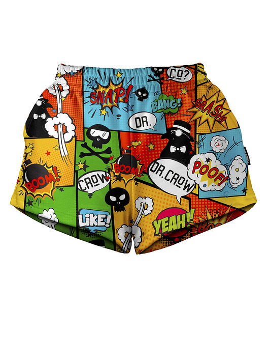 szorty damskie Shorty Spodenki Damskie DR.CROW Komiks