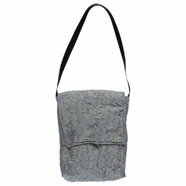 torby na ramię Torba konduktorka z plisowanego poliestru szara