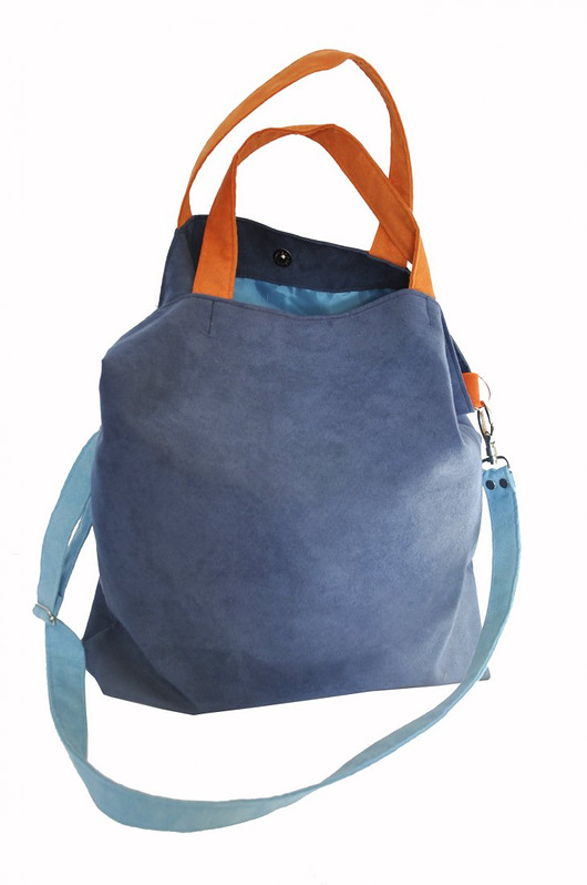 torby XXL TORBA HOBO XXL - kobalt, pomarańcz, błękit