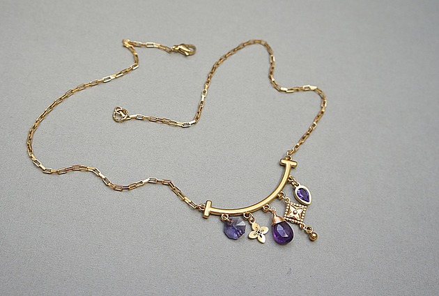 złote naszyjniki Alloys Collection /Arch - violet/- naszyjnik
