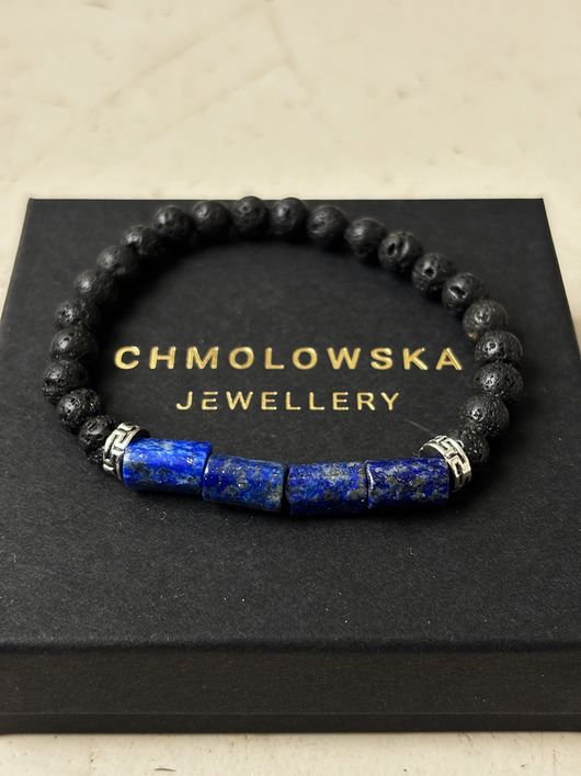 biżuteria męska Bransoletka Męska Lapis Lazuli