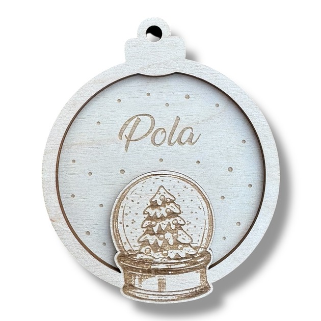 ozdoby choinkowe Bombka z Imieniem Kula Śnieżna