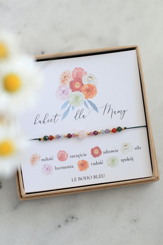 bransoletki na sznurku Bukiet dla Mamy! Bransoletka z życzeniami