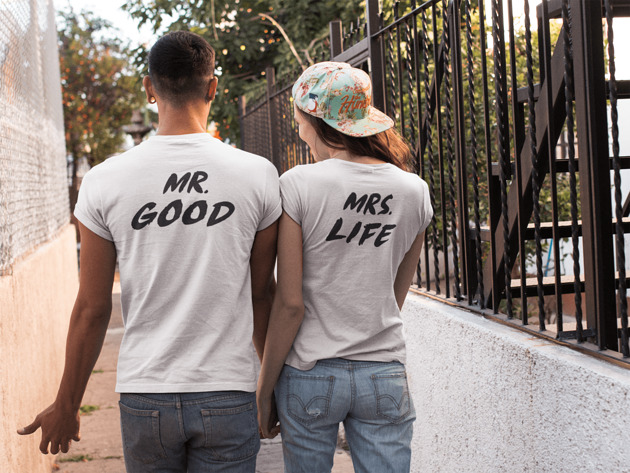 Koszulki dla pary Mr & Mrs good life EvienArt