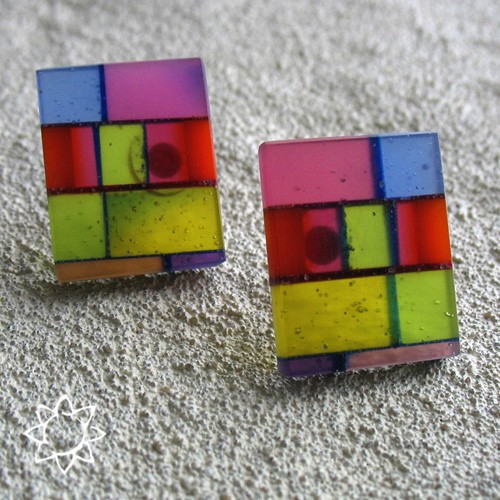 ECO MOSAIC- kolczyki z recyklingu KOS jewellery