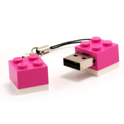 Różowy pendrive klocek 4GB agabag