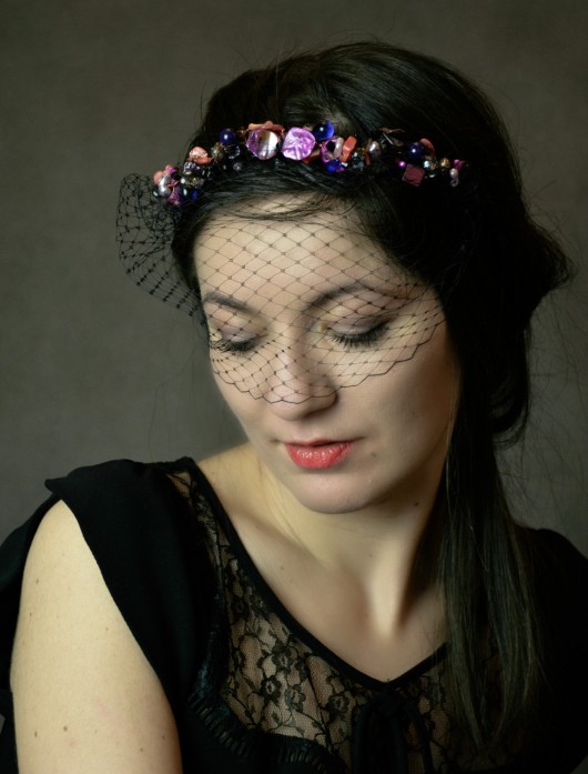 czarna woalka YOKOdesign