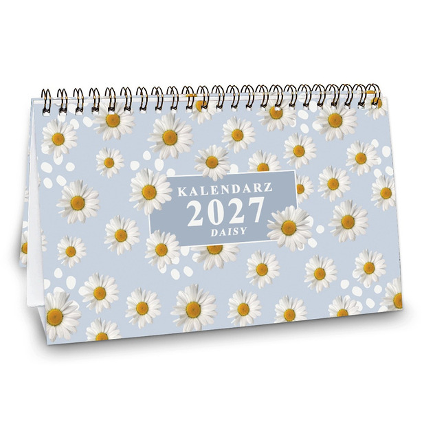 kalendarze i plannery Kalendarz 2027 biurkowy DAISY wolnostojący
