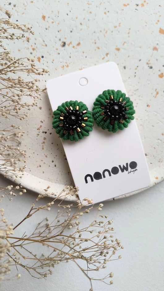 kolczyki - inne Kolczyki Zielone Kółka