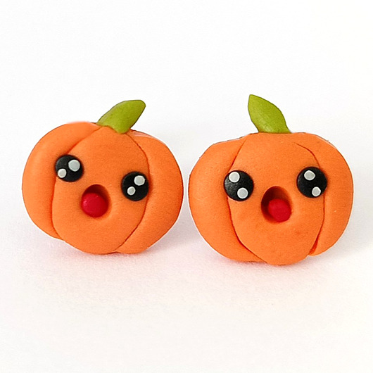 kolczyki z masy plastycznej Kolczyki dynie Kawaii