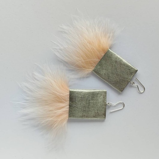 kolczyki z piórami PIÓRKO kolczyki