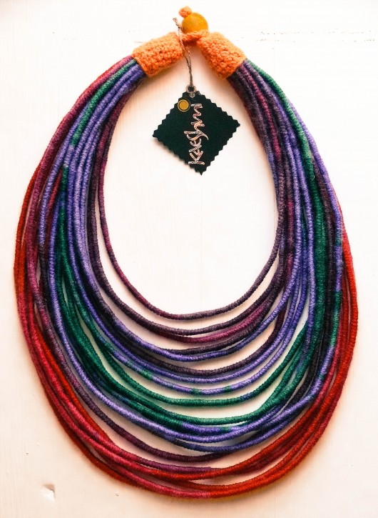  BATIK RAINBOW - naszyjnik MAASAI, boho, folk Kaeshmi