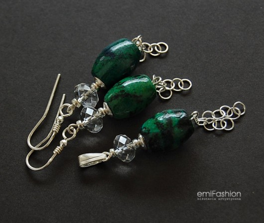 Turkus i kryształ Swarovski w srebrze MAREMI Jewelry