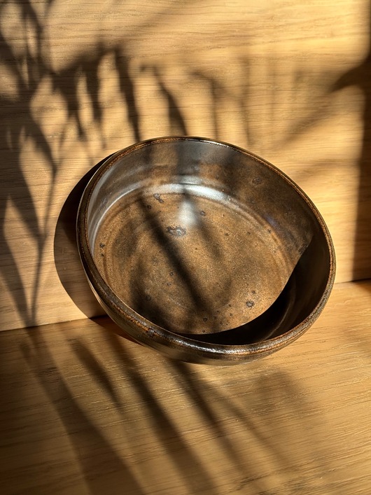 miski i misy Brązowa miska