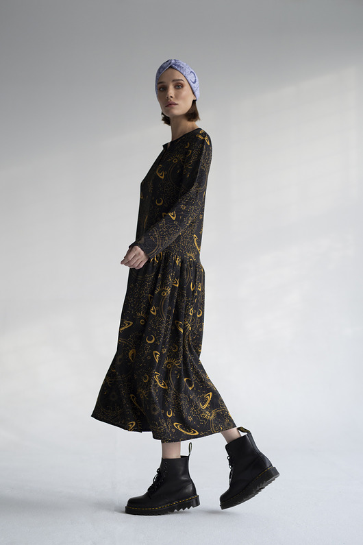 sukienki maxi damskie sukienka LUNA w astralny print