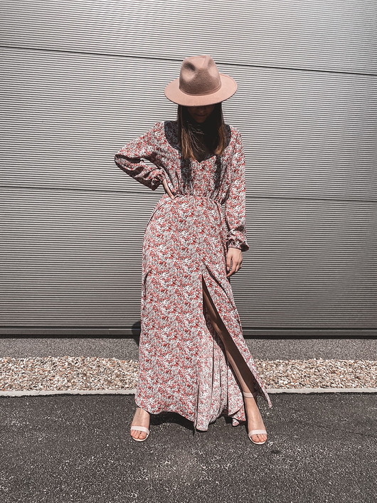 Sukienka maxi SELENA LONG SUMMER PINK elevenstory
