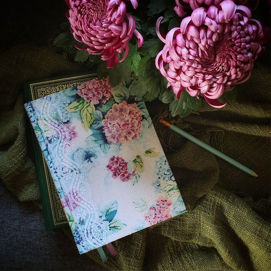 notatniki i albumy Notatnik, szkicownik vintage w kwiaty