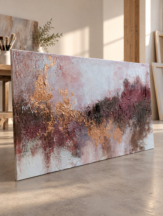 obrazy Ręcznie malowany obraz Strukturalny 60x90 cm Abstrakcja