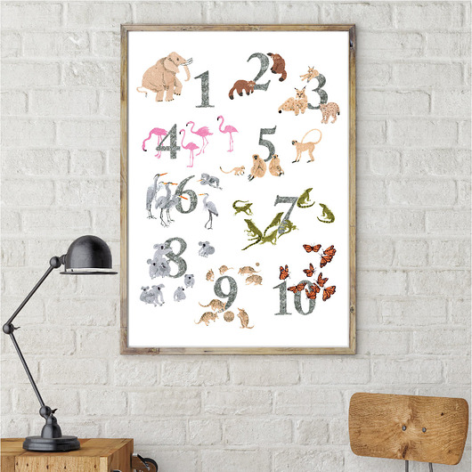 * SALE* NUMBERS 50X70 cm HI LITTLE