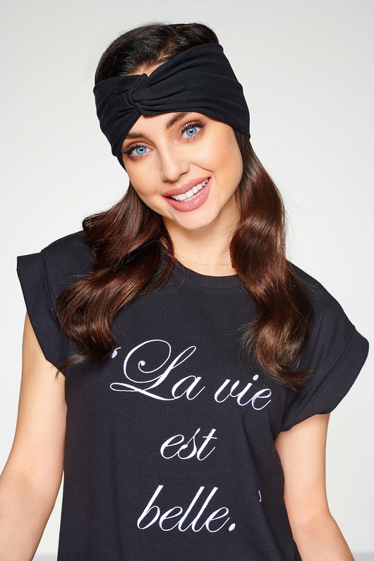 Opaska turban LC124 - czarny LEMONIADE