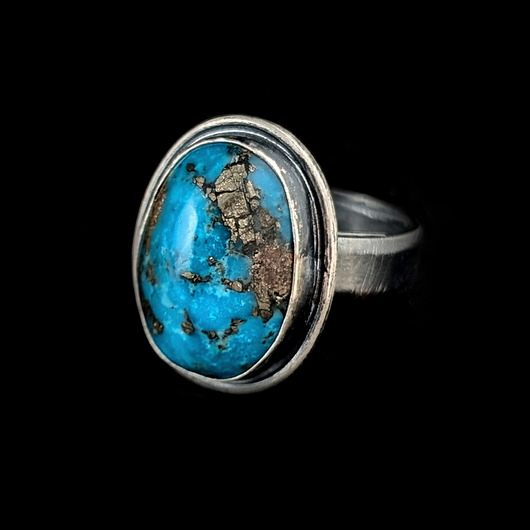 pierścionki srebrne Pierścionek irański turkus