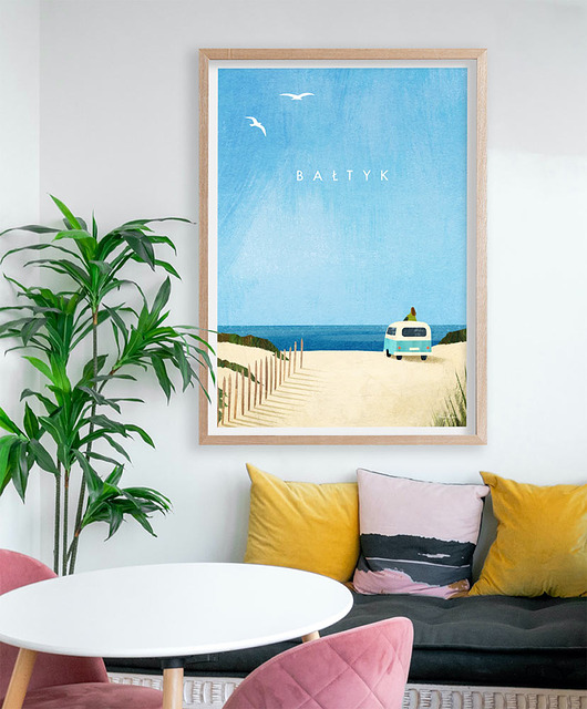 plakaty Plakat Bałtyk - kamper nad morzem