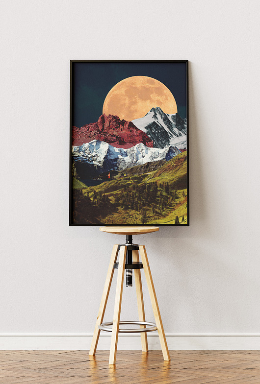 plakaty Plakat Kolaż - Góry - Dekoracja do salonu, pokoju, biura
