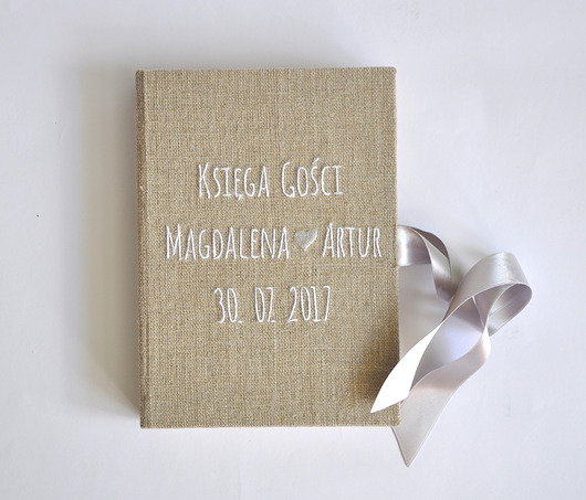 księgi gości i albumy ślubne Księga gości A4 A5 srebrna szara popielata