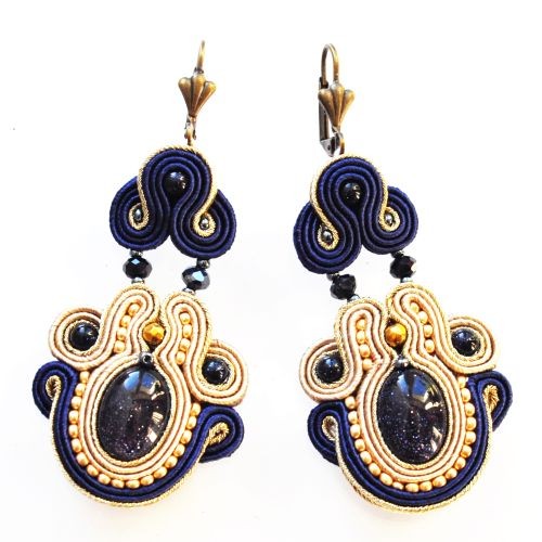kolczyki soutache Sutaszowe kolczyki NOCHE