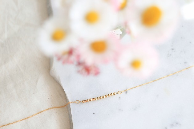 złote naszyjniki Dowolne Słowo - Alfabet Morse'a - Naszyjnik