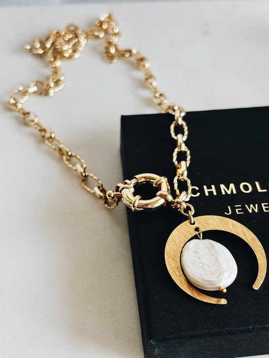 złote naszyjniki Naszyjnik łańcuszek Księżyc