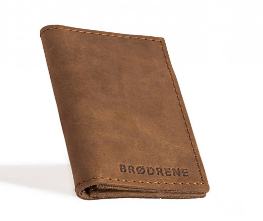 Jasno brązowy portfel slim brodrene sw03 Brodrene