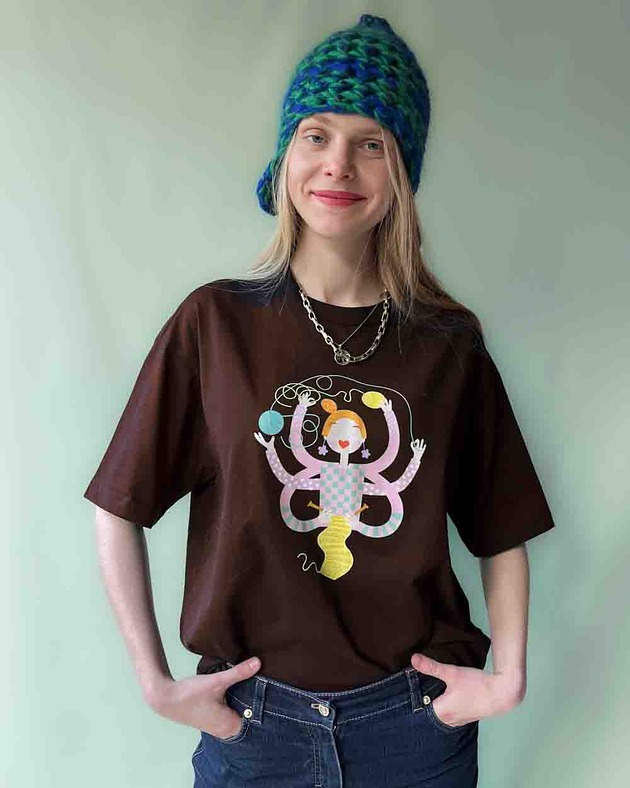 t-shirt damskie Oversize T shirt z bawełny organicznej